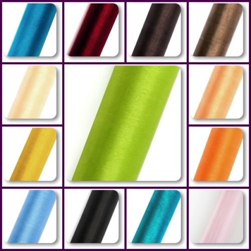 Organza Rolle 9m x 16 cm Tischläufer Dekostoff (Rosa) - 2