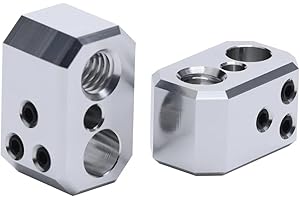 POLISI3D Lot de 2 blocs chauffants en aluminium Hotend compatibles avec Prusa I3 MK4 MK3.9 XL Projet Nextruder Hotend Bloc chauffant Accessoires (HeatBlock)
