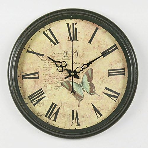 Eastern Mediterranean Vintage Style Iron Clock Mute/Sweep Second Movement/Iron Wall Clock
