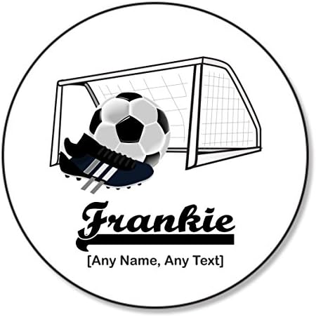 Personalised Gift - Football Coaster (Round). Any Name Any Message. Sport Soccer Player Football Boots Goalie Goal Net Themed Design. A Perfect Unique Novelty Present Idea For Football Player, Goalkeeper, Training Coach, Referee on ALL Occasions