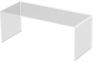 3R W Design Acrylic Display Shelves -Large Riser, Printer, Audio Hi-Fi Stand Hoverstand (6mm-thick-50cm-20cm-20cm)