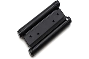 YOUNG WOLF 2 paia di cerniere a doppia azione in acciaio inox per porte da 10,2 cm, colore nero, chiusura automatica