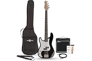 Left Handed Bass Guitar Pack LA by Gear4music with 15W Amp