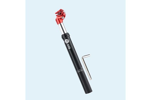 Newgoal Tube de Selle Amortisseur à Ressort, diamètre 27,2/30,9/31,6 mm/Tube de Selle Aluminium Amortisseur, Longueur 350 mm/Tube de Selle vélo avec Amortisseur