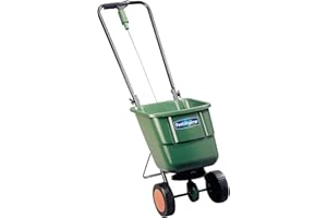 Fertiligène EASYN - Epandeur Rotatif Easy Green - Epandeur 3 en 1, Engrais, semences et sel de déneigement - Capacité réservoir de 5 à 9 kg - Moyennes et Grandes Surfaces - en matériaux recyclables