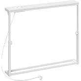 HOOBRO 6" Wide Narrow Entrance Console Table, Height Adjustable (25-33.5 Inch) with Charging Station, Entrance Table, Behind