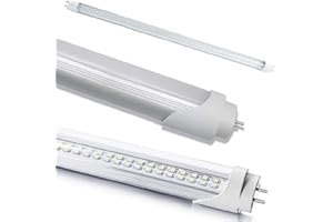 081 Store - KIT DA 10 TUBI NEON LED 120 CM TRASPARENTE 18 WATT ATTACCO T8 LUCE BIANCA 6000K