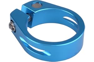 Azarxis Collarino Reggisella Bici, Morsetto Sella per MTB e Bici da Corsa, Compatibile con Tubi Sella 25.4, 28.6, 31.8, 34.9 mm (Blu, 34.9mm)