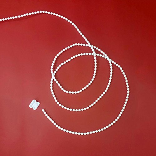 Endlos Perlenkette als Ersatz für gerissene Rollo Ketten Meterware incl. Kettenverschluss universal für fast alle Rollos geeignet. (1 Meter)