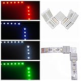 5-Kanal-PCB-Chip mit 2 Easy-Clasp-Steckverbindern, Nahtlose Erweiterung für Ihre RGBW-LED-Streifen um scharfe Ecken.
