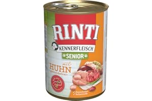 GENERISCH RINTI-Kennerfleisch Hundefutter 400g | alle Sorten u. freie Mengenwahl | Nassfutter | getreidefrei (Senior Huhn)