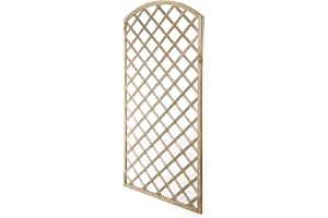 VERDELOOK Grigliato ad Arco in Legno impregnato arredo Esterni Giardino 180x90 cm