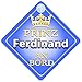 Produktbild Prinz Ferdinand An Bord mit Krone Personalisierte Autokennzeichen Neues Baby Junge / Kind Geschenk / Präsentieren / Baby on Board / Autoschild …