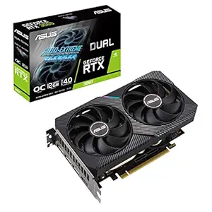 ASUS Dual NVIDIA GeForce RTX 3060 OC Edition Gaming Graphics Card (PCIe 4.0, 12GB GDDR6 Memory, HDMI 2.1, DisplayPort 1.4a, 2-Slot Design, Axial-tech Fan Design, 0dB Technology, and More