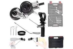 NIHESIM Electric Drill Shear Attachment Cutter Nibbler +Suitcase, Electric Drill Plate Cutter Metal Nibbler Drill Attachment with Adapter, Sheet Metal Cutter Universal for Cutting Metal Iron, White Sheet etc