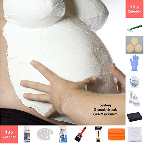 Purbay Premium Babybauch Gipsabdruck Set Maximum