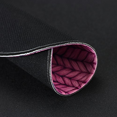 Gaming Mauspad(250 x 250 x 3 mm) ,Lizimandu Silent Designer Runde Round Mousemat /Standard Size mit Anti-Rutsch-Leder-Runde Double Sided Durchmesser 25 cm für alle gängigen Mouse-Typen(Steigungsseil/Gradient Rope) - 7