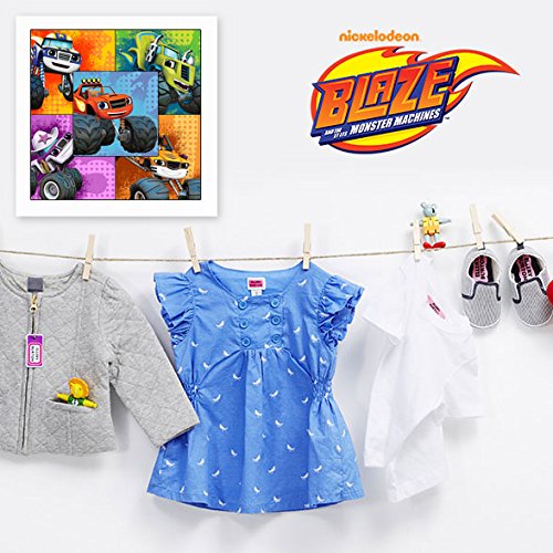 Blaze and the Monster Machines™ Personalized Clothing Label Package includes Stick-on, Iron-ons & Bag Tags for Kids Waterproof & Laundry Safe (Blaze and the Monster Machines™)