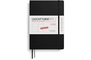 ‎LEUCHTTURM1917 LEUCHTTURM1917 372525 Wochenkalender Medium (A5) 2026, 12 Monate, Schwarz, Deutsch