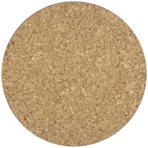 XL Coasters Round Cork Drink Coaster Set (6 Inch, Set of 2) – Oversized cork absorbent drink coasters