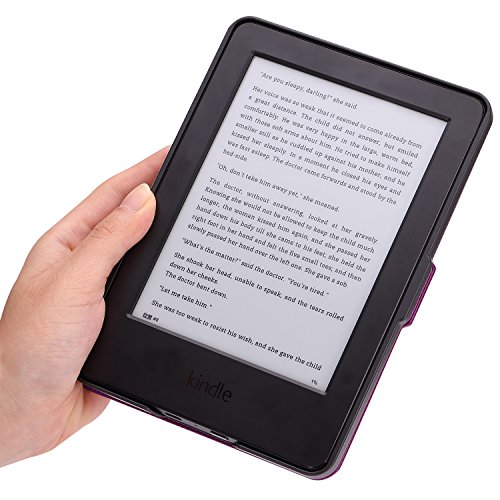 Kindle 7.Gen Hülle Case – MoKo Superleicht PU Leder Tasche Schutzhülle Schale für Amazon E-reader Kindle (7. Generation – 2014 Modell)(Nur Geeignet für Kindle 2014 Modell mit Touchscreen), Violett - 3
