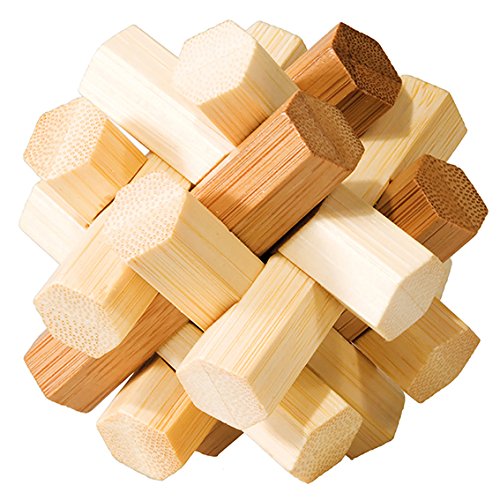 Preisvergleich Produktbild Bambus-Puzzle "Doppelter Knoten" IQ-Test Knobelspiel Holz
