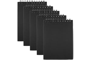 5 stycken bärbara datorer A6 blank, 300 Pages/150 ark spiral dyna litet aid fritt papper