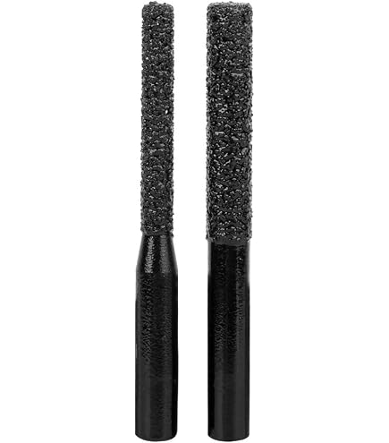 Lot De 2 Fraises à Défoncer Droites Profil Diamant 8mm - Grain 46 Pour Marbre, Pierre, Carrelage