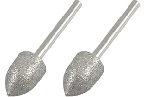 UXCELL sourcing map 2 pcs 10 mm conique Nez 3 mm Tige Diamant monté point Embouts de polissage