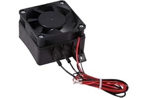 MUTUER PTC Car Fan Air Heater, 100W 12V Energy Saving PTC Car Fan Air Heater Constant Temperature Heating Element Heaters with Heating and Fan Modes for Bedroom, Office and Indoor Use