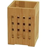 SUWORS Bambu Mutfak Organizeri, Kare 10&times;10 cm, Pencereli Ahşap D&uuml;zenleyici Kutusu