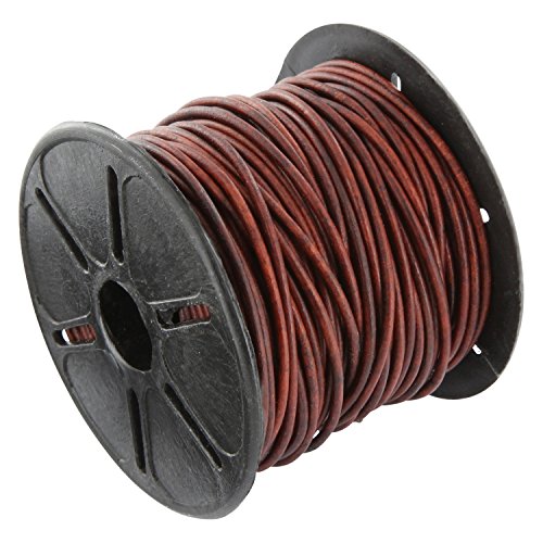 AURORIS - 10m Rolle Premium Lederband rund - Ø 3mm - antik-braun