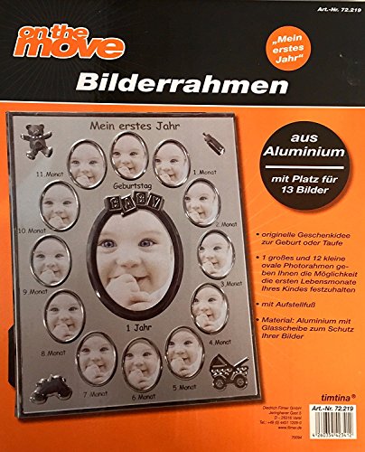 Bilderrahmen Mein erstes Jahr Baby Fotos Bilder Alurahmen 25x30cm - 2
