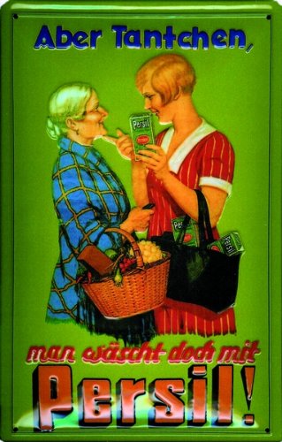 Preisvergleich Produktbild Schild Alu Artdeco Persil - Aber Tantchen 300x200mm