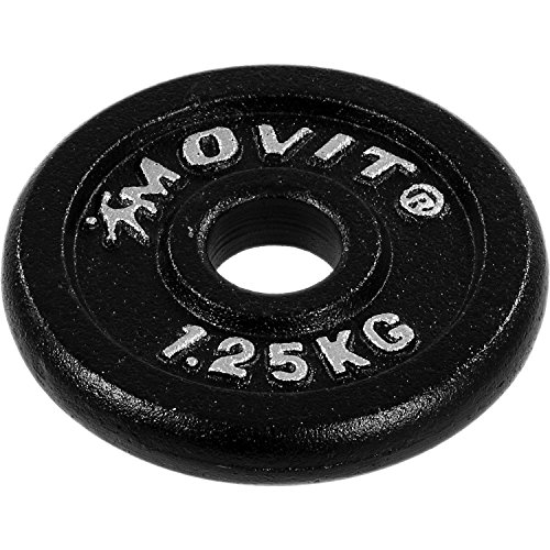 MOVIT® Gusseisen Kurzhantel 2er Set, Varianten 20kg, 30kg, 40kg, 50kg, 60kg, gerändelt mit Sternverschlüssen - 4