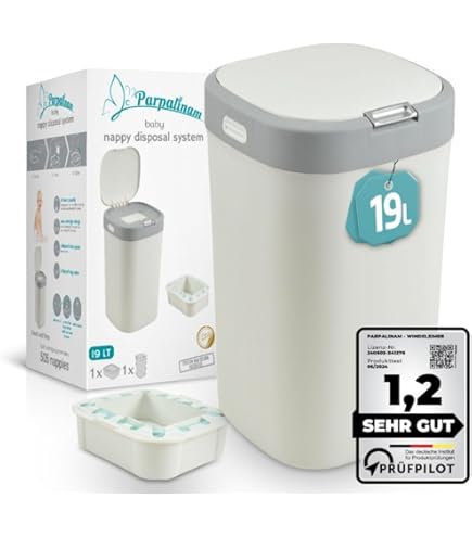 Secchio Pannolini Kemmlit - Antiodore, Senza Cartucce, Per 25 Pannolini - Foto 13