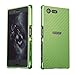Produktbild Sony Xperia X Compact Hülle,Xperia X Compact Metall Cover,WIWJ Handyhülle Metall Case Cover 2 in 1 Aluminium Rahmen Zurück Rückseite Bumper Case Metal Hülle Ultra Dünn Anti-Scratch Shockproof Hard Schutz Handy Hülle Case Schutzhülle für Sony Xperia X Compact+1x Touch Stylus Pen-Grün