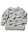 M&Co Baby Boys Long Sleeve Round Neck Multi-Coloured Tractor Print Sweat Jumper Grey Marl 18/24 Mnth