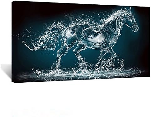Horses Run Picture Animal Abstract Canvas Giclee Prints 20x40 Inch Abstract Canvas Wall Art, Ready To Hang, Printed Wall Hanging For Home Decor
