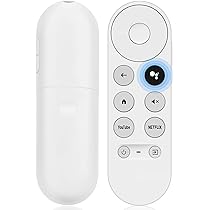 Télécommande Vocale Bluetooth Pour Google Chromecast TV 4K Snow | Compatible Netflix, YouTube, Commande Vocale Google Assistant