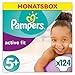 Produktbild Pampers Active Fit Windeln Monatsbox, Größe 5+, 13-25kg x124 Windeln