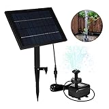 LEDGLE 5W Solarbrunnenpumpe mit Akku, Garten Wasserpumpe mit...