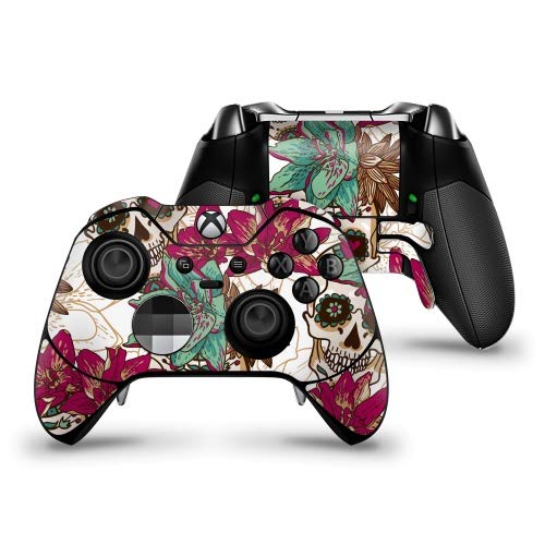 Preisvergleich Produktbild XBOX ONE Elite Controller Skin - Design Aufkleber Skull Flower White