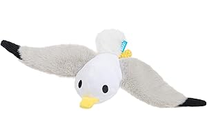 BARKBOX BARK - Juguete para perros Sully The Gully Squeaky Toy para perros, gaviota de peluche con alas de látigo y giro para jugar con Thrash