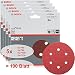 Produktbild Bosch Schleifblatt Set Best for Wood 100 Stück Körnungen P40 + P60 + P100 + P120, 6 Löcher, Klett, 150 mm