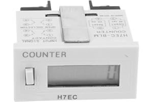 ZUNATE Digitaler Elektrischer Zähler mit 6 stelligem LCD Display 0-999999 Zählbereich Eingebauter Lithium-Ionen-Akku Digitaler Zähler 48 * 24mm Panel-Größe, 3V, H7EC-BLM