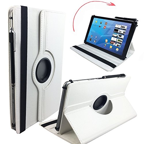 Tablet Tasche für Lenovo Tab2 A10-30 Schutz Hülle Etui Case + Touch Pen - 10.1 Zoll Perl Weiß 360?