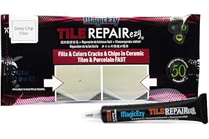 MagicEzy Wypełniacz do głębokich wiórów (jasnoszary) epoksydowy wypełniacz naprawczy, do betonu, ceramiki, porcelany, łaty cementowej, bardzo trwały, naprawa płytek Ezy