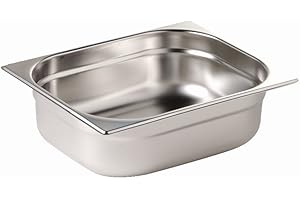 Vogue K810 Stainless Steel 2/3 Gastronorm Pan, 40 mm Height, 3.5 L Capacity