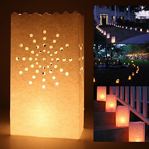 20 St. Sonne Motive Kerzentüte Lichttüte Luminarias Candlebag Laterne Garten Windlicht Gartenlicht Tischdeko Hochzeit Deko